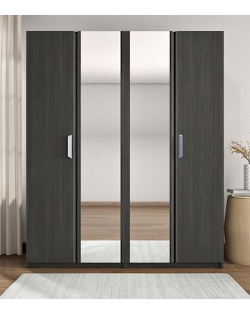 Lugo 4 Door Wardrobe with Mirror