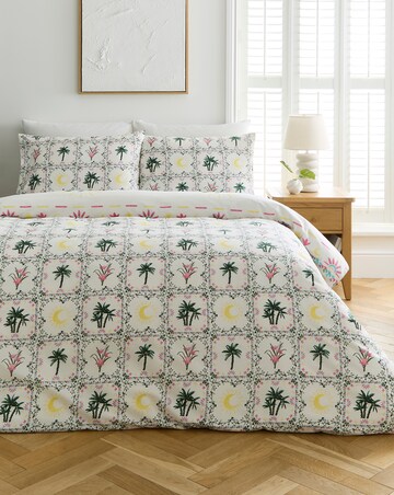 Ariana Palm Cotton Blend Duvet Cover Set