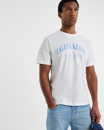 Calvin Klein Short Sleeve Varsity T-Shirt - White