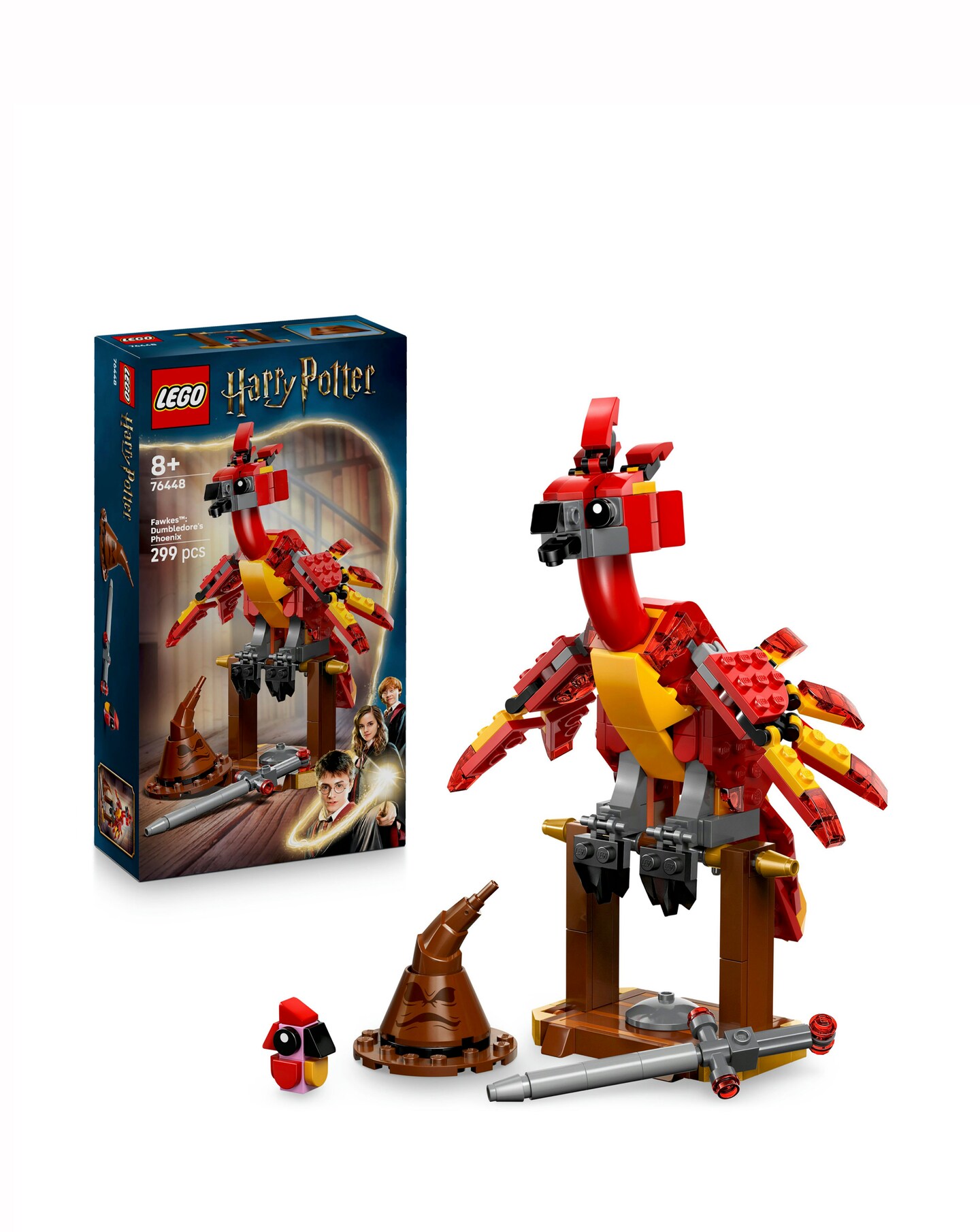 LEGO Harry Potter Fawkes: Dumbledore's Phoenix Toy, Mythical Creature 76448
