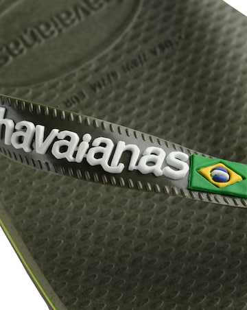Havaianas Basil Logo Flip Flops - Green