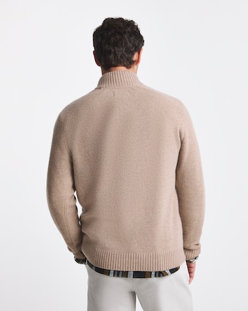 Barbour Grangetown 1/2 Zip Knitted Jumper - Stone
