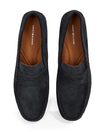 Tommy Hilfiger Suede Driving Shoe - Navy