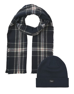 Jack &amp; Jones Beanie &amp; Scarf Giftbox - Navy