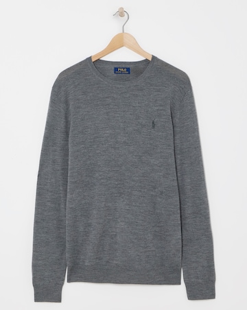 Polo Ralph Lauren Grey Wool Knit Merino Jumper