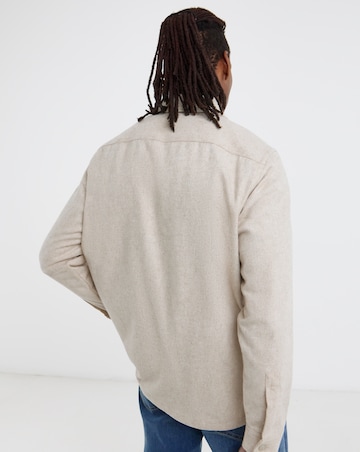 BOSS Brushed Jersey Overshirt - Light Beige