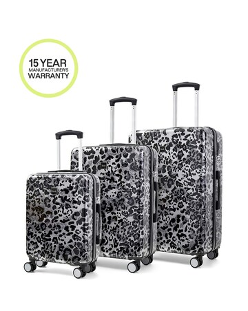 Rock Savannah Leopard 3pc Suitcase Set