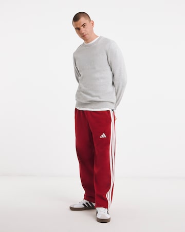 adidas Wide Leg 3 Stripes Fleece Pants