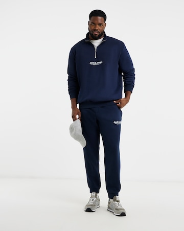 Jack & Jones Versterbro Logo 1/4 Zip Tracksuit Set - Navy