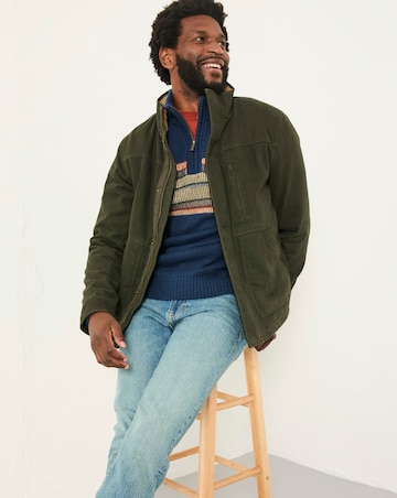 FatFace Wardly Canvas Jacket (Regular & Tall) - Khaki