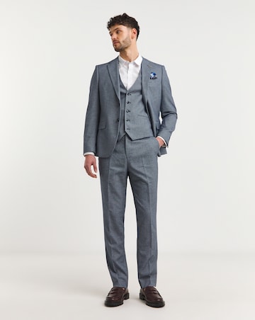 Lewis Blue Puppytooth Suit Trouser