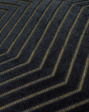 Paoletti Evoke Cut Velvet Large Cushion Cover - Black