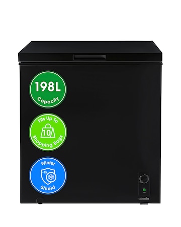 Abode A198CF0E1B 198L Chest Freezer - Black