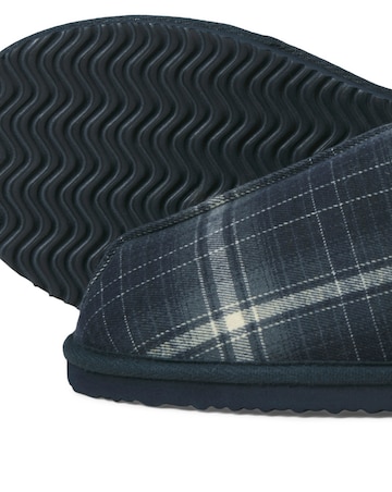 Jack & Jones Dudley Checked Slipper - Navy