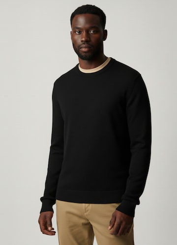 Cotton Knitted Crew Neck Jumper Long