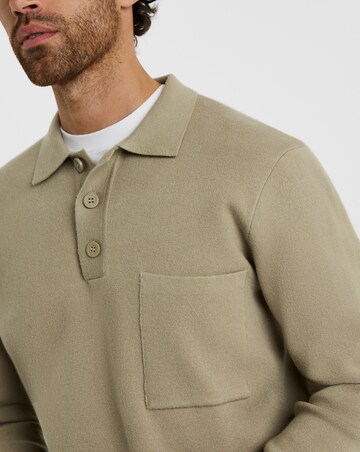 Folio Knitted Slouch Button Polo
