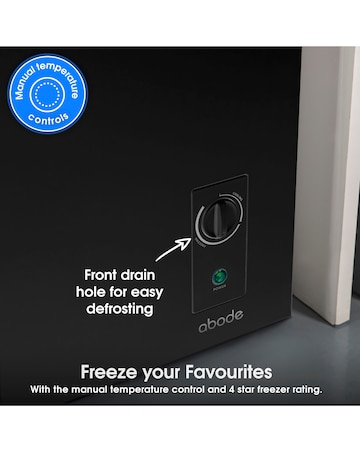 Abode A198CF0E1B 198L Chest Freezer - Black