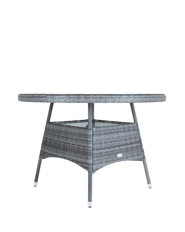 Charles Bentley 4 Seater Round Rattan Dining Set