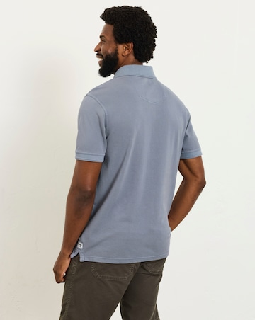 Fatface Pique Short Sleeve Polo (Regular & Tall) - Denim Blue