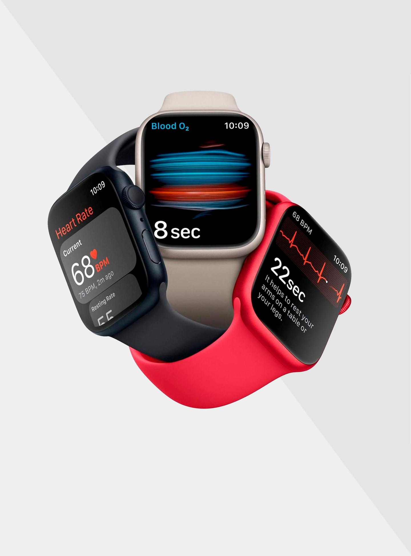 Smart Watches in black, red & beige
