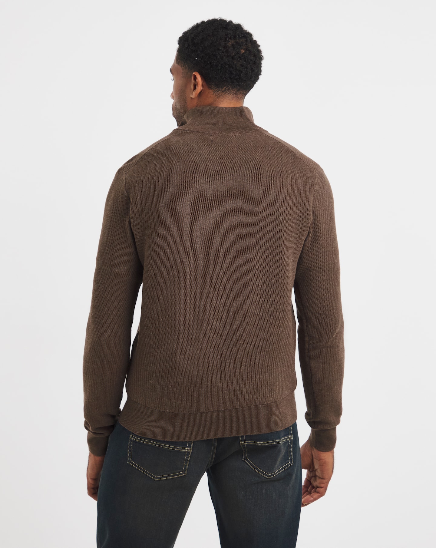Polo Ralph Lauren 1/4 Zip Jumper - Brown Heather | Jacamo