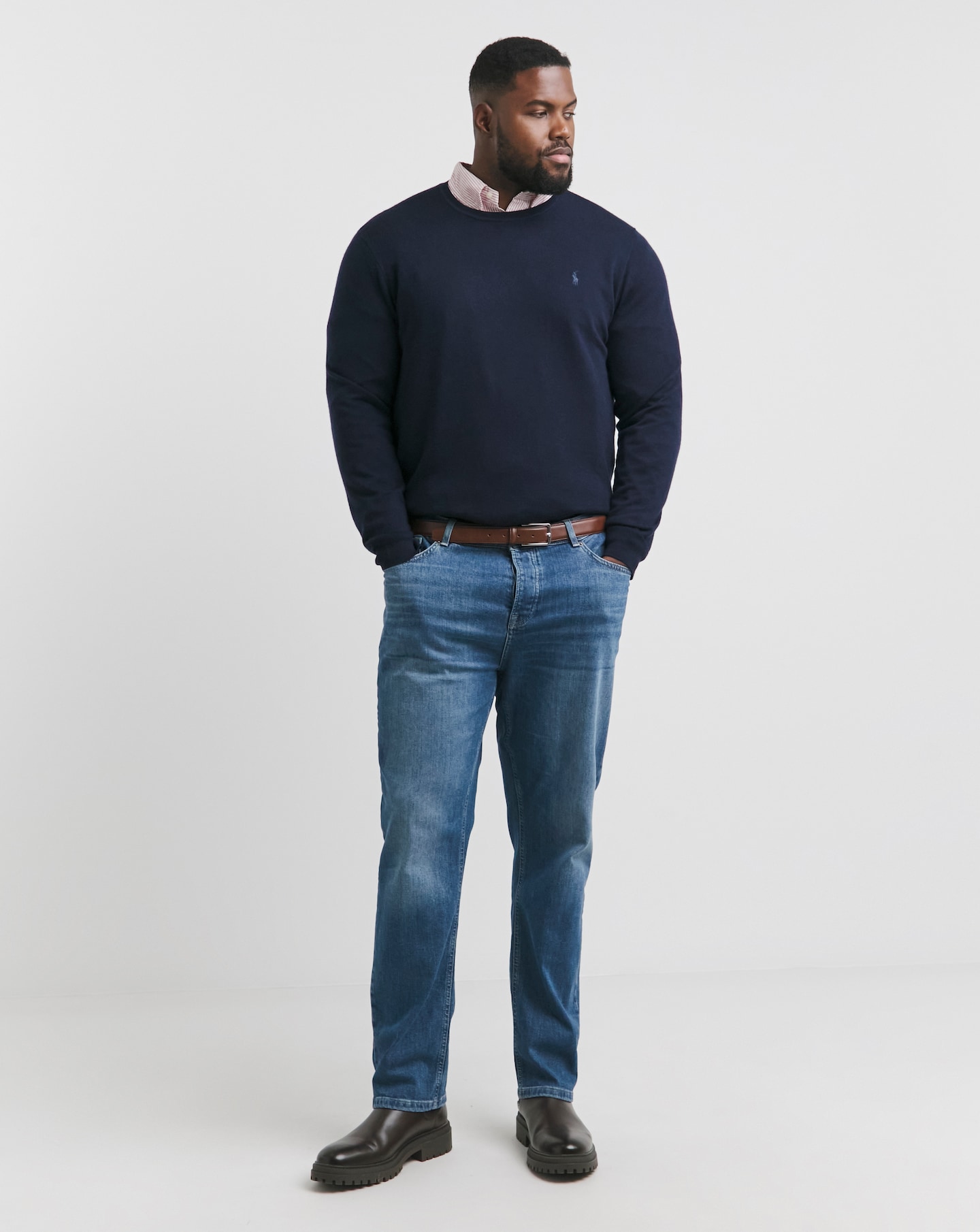 Polo Ralph Lauren Navy Wool Knit Merino Jumper Jacamo