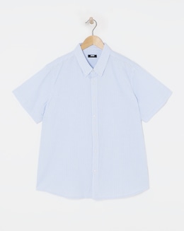 Short Sleeve Stripe Oxford Shirt