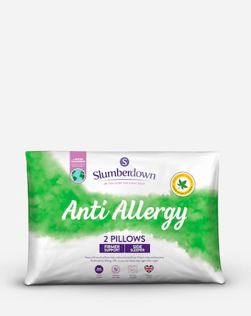 Slumberdown Anti Allergy Firm Pillows - 2 Pack