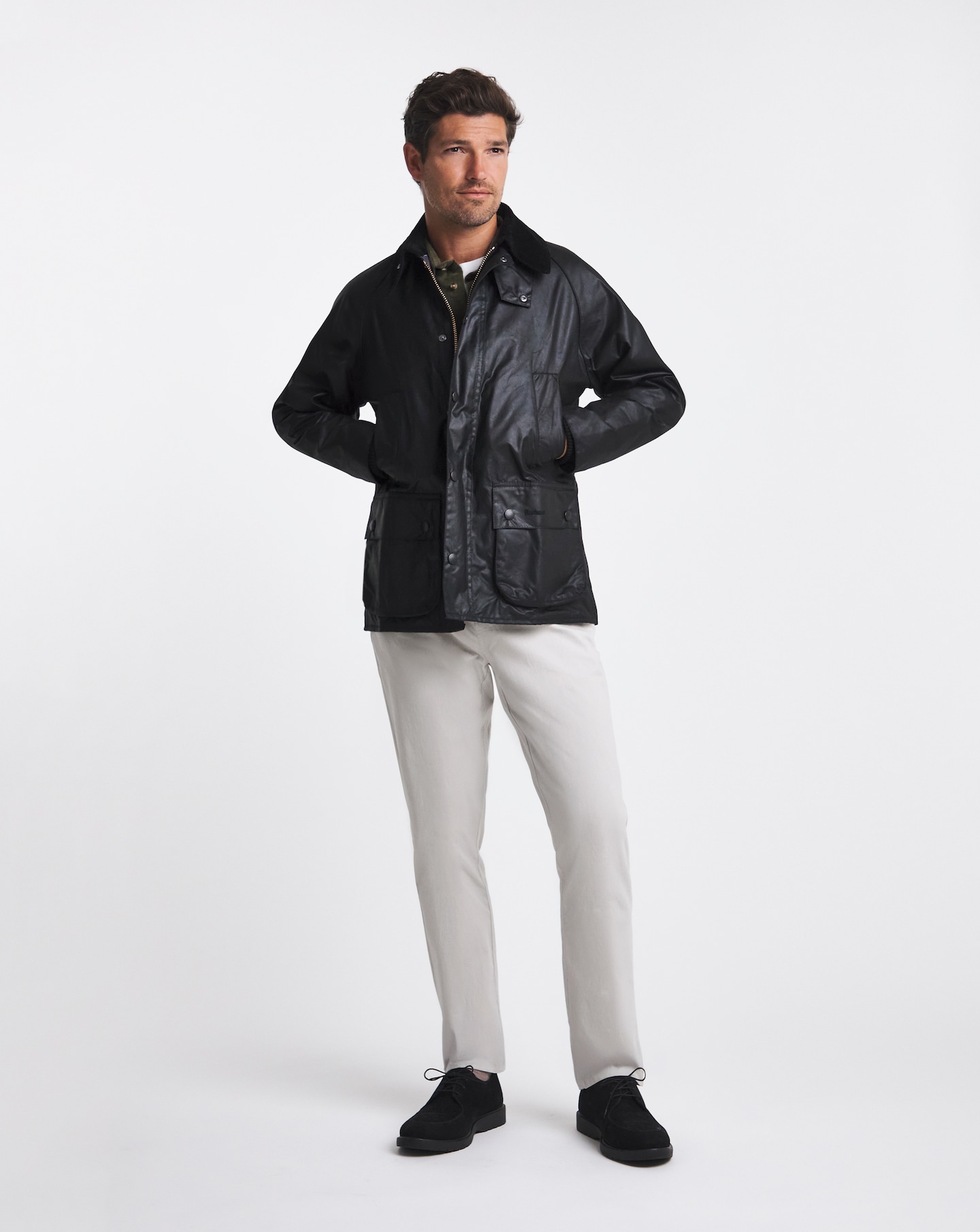 Barbour Bedale Wax Jacket - Black | Jacamo