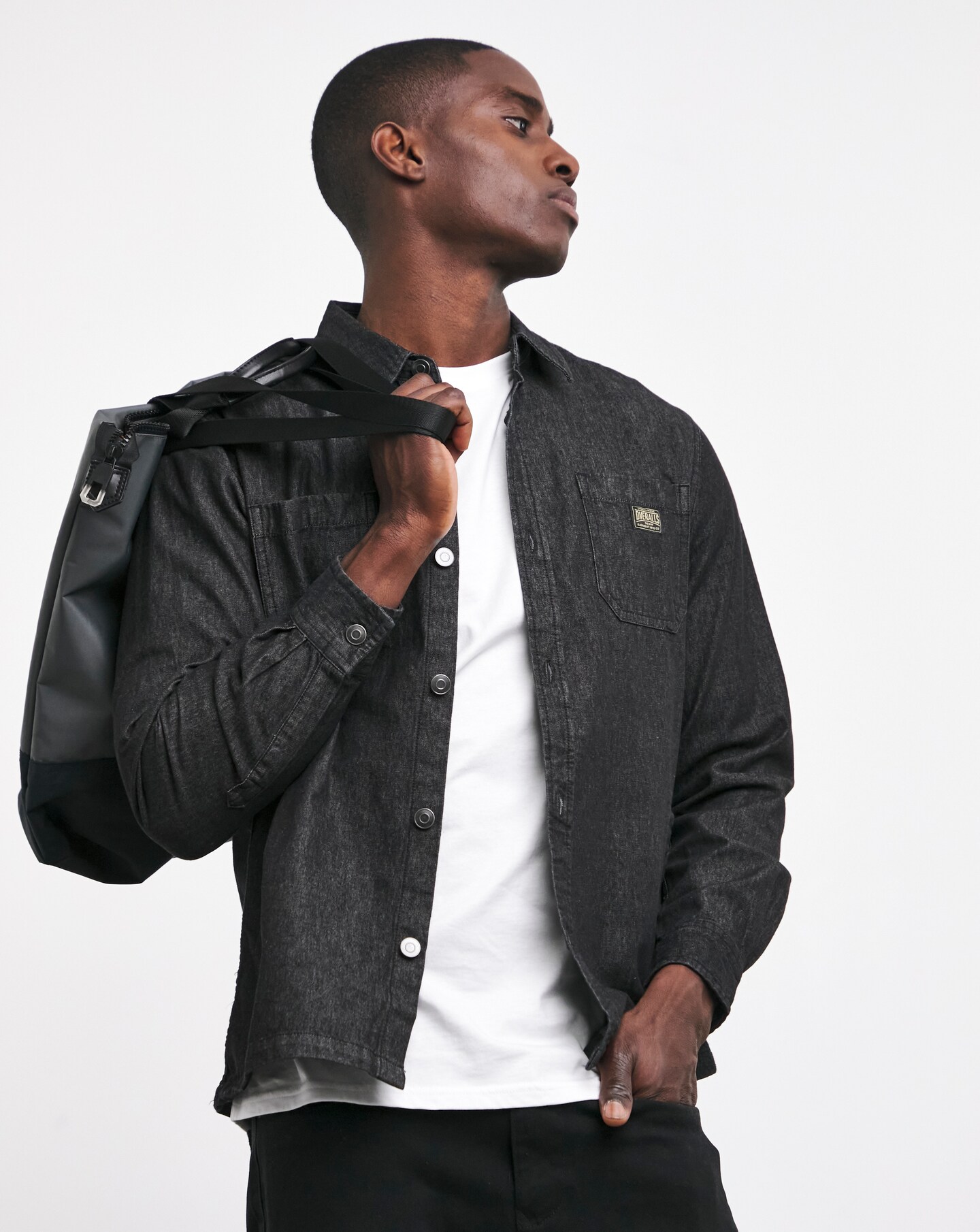 Blackwash Denim Worker Shacket Jacamo