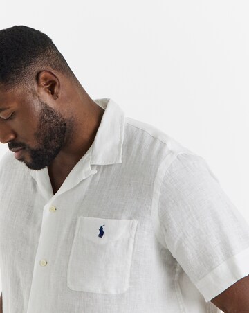 Polo Ralph Lauren Short Sleeve Linen Resort Shirt - White