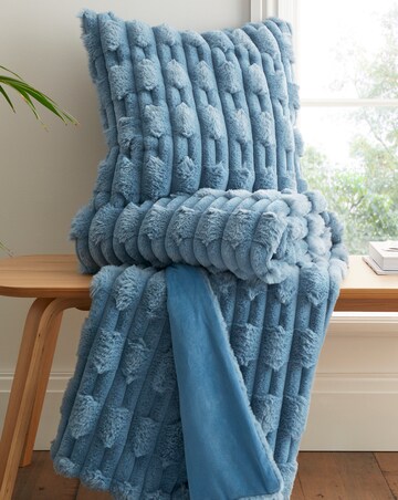 Bianca Carved Faux Fur Throw