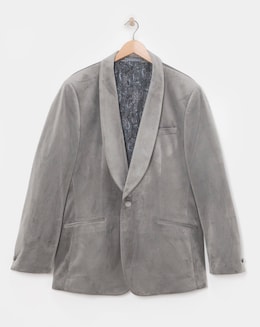 Velvet Satin Lapel Shawl Collar Blazer