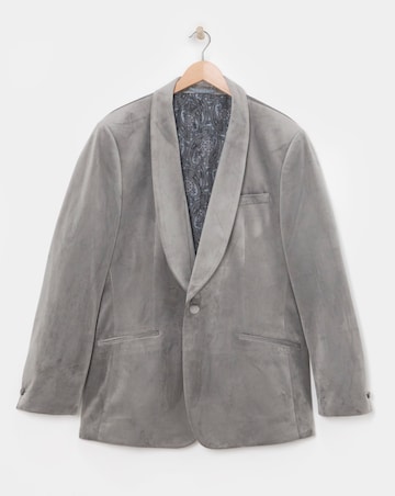 Velvet Satin Lapel Shawl Collar Blazer