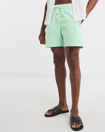 Polo Ralph Lauren Seersucker Swimshort - Green/White
