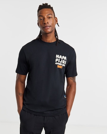 Napapijri Fiemme Ski Back Graphic T-Shirt - Black
