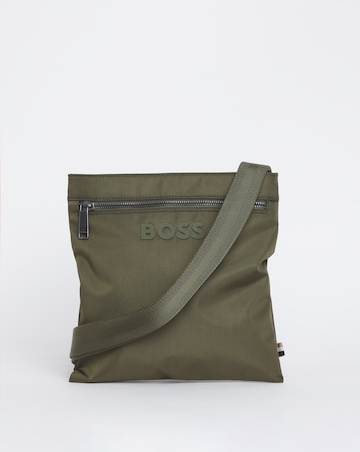 BOSS Catch Logo Envelope Cross Body Bag - Dark Green