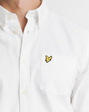 Lyle & Scott White Classic Long Sleeve Oxford Shirt