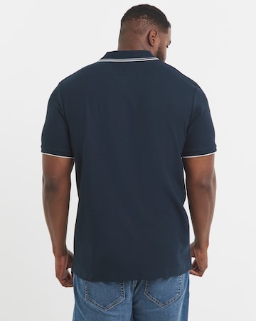 Jack & Jones Austin Waffle Polo - Navy