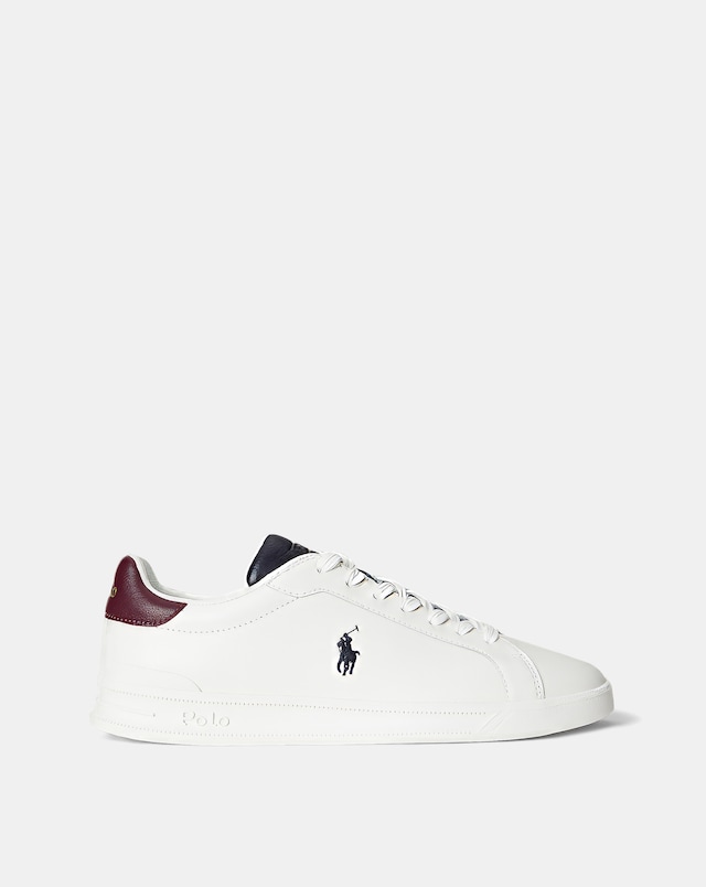 Polo Ralph Lauren Heritage Court Leather Trainers - White Multi