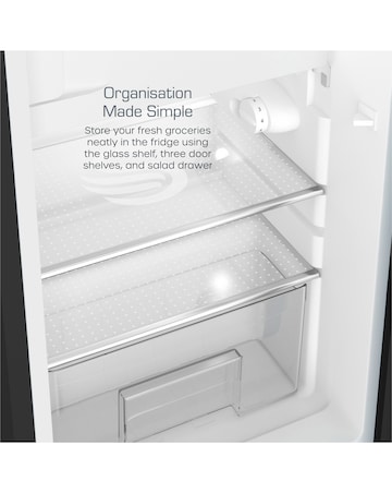 Swan SR11035BNE Retro Under Counter Fridge 90L - Black