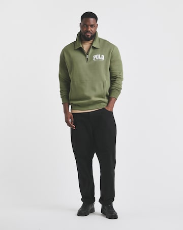 Polo Ralph Lauren Chest Logo 1/4 Zip Sweat - Green