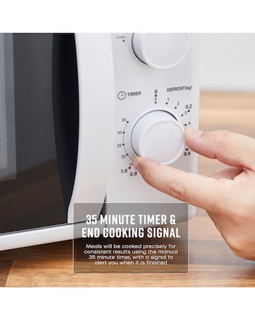 Swan SM4420WHT 20L White Manual Microwave