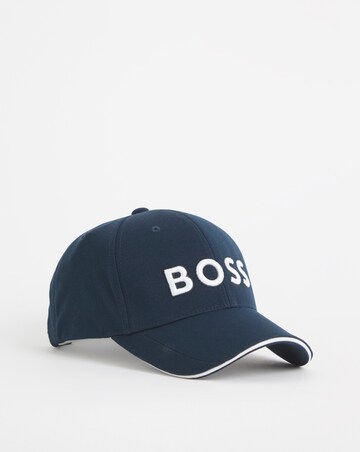 BOSS Large Logo Cap - Dark Blue