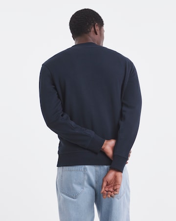 BOSS Centre Logo Relax Fit Sweatshirt - Navy