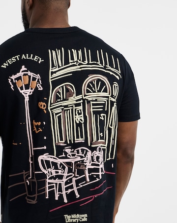 Jack& Jones Bedford Back Graphic T-Shirt - Black