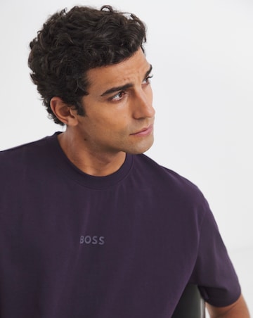 BOSS Short Sleeve Relax Fit Logo T-Shirt - Purple