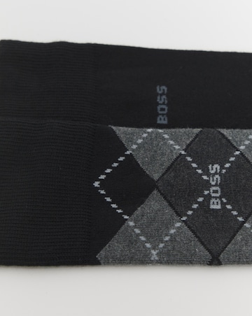 BOSS 2 Pack Argyle Sock - Black