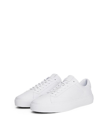 Tommy Hilfiger Premium Cupsole Leather Trainer - White