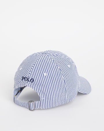 Polo Ralph Lauren Stripe Seersucker Cap - Blue/White